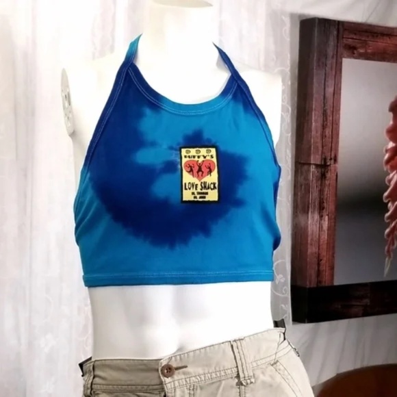 Duffy's Love Shack Tie on Halter Top - Picture 2 of 7